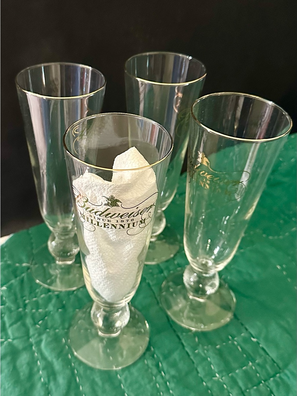 VIntage Budweiser Millennium set of 4 beautiful!!